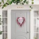 Glitzhome 17"H Valentine's Pink Berry Heart Wreath