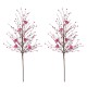 Glitzhome Set of 2 28"H Valentine's Pink Berry &Heart Picks