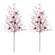 Glitzhome Set of 2 28"H Valentine's Red Berry &Heart Picks