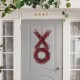 Glitzhome 24"H Red Valentine's XO Shaped Wreath 