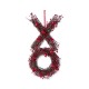 Glitzhome 24"H Red Valentine's XO Shaped Wreath 