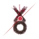 Glitzhome 24"H Red Valentine's XO Shaped Wreath 