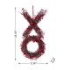 Glitzhome 24"H Red Valentine's XO Shaped Wreath 
