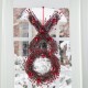 Glitzhome 24"H Red Valentine's XO Shaped Wreath 