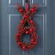 Glitzhome 24"H Red Valentine's XO Shaped Wreath 