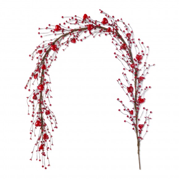 Glitzhome 72"L Valentine's Red Berry  Garland