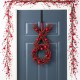 Glitzhome 72"L Valentine's Red Berry  Garland