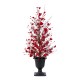 Glitzhome 36"H Valentine's Lighted Red Berry Heart Urn Porch Tree，w/Timer