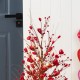 Glitzhome 36"H Valentine's Lighted Red Berry Heart Urn Porch Tree，w/Timer