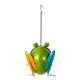 Glitzhome 9"L Metal Glossy Frog Outdoor Garden Birdhouse