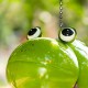 Glitzhome 9"L Metal Glossy Frog Outdoor Garden Birdhouse