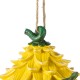Glitzhome 9"H Resin Yellow Roof Outdoor Garden Birdhouse