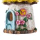 Glitzhome 9"H Resin Yellow Roof Outdoor Garden Birdhouse