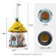 Glitzhome 9"H Resin Yellow Roof Outdoor Garden Birdhouse