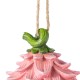 Glitzhome 9"H Resin Pink Roof Outdoor Garden Birdhouse