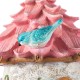 Glitzhome 9"H Resin Pink Roof Outdoor Garden Birdhouse