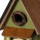 Glitzhome 11.25"H Vintage Green Distressed Solid Wood Decorative Outdoor Garden Birdhouse