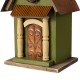 Glitzhome 11.25"H Vintage Green Distressed Solid Wood Decorative Outdoor Garden Birdhouse
