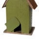 Glitzhome 11.25"H Vintage Green Distressed Solid Wood Decorative Outdoor Garden Birdhouse