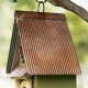 Glitzhome 11.25"H Vintage Green Distressed Solid Wood Decorative Outdoor Garden Birdhouse