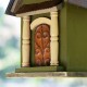 Glitzhome 11.25"H Vintage Green Distressed Solid Wood Decorative Outdoor Garden Birdhouse
