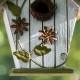 Glitzhome 8.75"H Distressed Solid Wood Decorative Outdoor Garden Birdhouse with 3D Flower