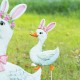 Glitzhome Set of 3 Easter Metal Duck Family Yard Stake  (KD)