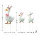 Glitzhome Set of 3 Easter Metal Duck Family Yard Stake  (KD)
