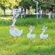 Glitzhome Set of 3 Easter Metal Duck Family Yard Stake  (KD)