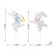 Glitzhome Set of 2 Easter Metal Bunny Painter Yard Stake  (KD)