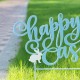 Glitzhome 24"L Metal Happy Easter Yard Stake (KD)