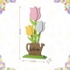 Glitzhome 30"H Easter Wooden Tulip Porch Decor (KD)