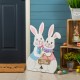 Glitzhome Set of 2 24"H Easter Wooden Bunny Porch Decor(KD)