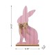 Glitzhome 24"H Easter Wooden Pink Bunny Porch Decor (KD)