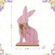 Glitzhome 24"H Easter Wooden Pink Bunny Porch Decor (KD)