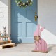 Glitzhome 24"H Easter Wooden Pink Bunny Porch Decor (KD)