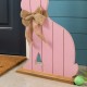 Glitzhome 24"H Easter Wooden Pink Bunny Porch Decor (KD)