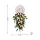 Glitzhome 26"H Easter Metal Bunny & Tulip Teardrop Wall Decor