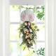 Glitzhome 26"H Easter Metal Bunny & Tulip Teardrop Wall Decor