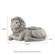 Glitzhome 20"L Zen-Style Lying Lion Polyresin Outdoor Fountain with Pump and LED Light (KD)