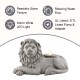Glitzhome 20"L Zen-Style Lying Lion Polyresin Outdoor Fountain with Pump and LED Light (KD)