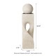 Glitzhome 36.5"H Modern Faux Terrazzo Geometric Pedestal and Sphere Polyresin Outdoor Fountain with Pump and LED Light (KD)