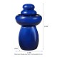 Glitzhome 22"H Zen-Style Cobalt Blue Pebbles Outdoor Ceramic Fountain with Pump and LED Light (KD)