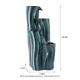 Glitzhome 29.5"H 4-Tiered Turquoise Wavy Textured Outdoor Ceramic Fountain with Pump and LED Light (KD)