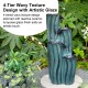 Glitzhome 29.5"H 4-Tiered Turquoise Wavy Textured Outdoor Ceramic Fountain with Pump and LED Light (KD)