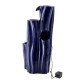 Glitzhome 29.5"H 4-Tiered Cobalt Blue Wavy Texture Outdoor Ceramic Fountain with Pump and LED Light (KD)