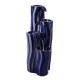 Glitzhome 29.5"H 4-Tiered Cobalt Blue Wavy Texture Outdoor Ceramic Fountain with Pump and LED Light (KD)