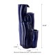 Glitzhome 29.5"H 4-Tiered Cobalt Blue Wavy Texture Outdoor Ceramic Fountain with Pump and LED Light (KD)