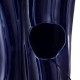 Glitzhome 29.5"H 4-Tiered Cobalt Blue Wavy Texture Outdoor Ceramic Fountain with Pump and LED Light (KD)