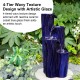 Glitzhome 29.5"H 4-Tiered Cobalt Blue Wavy Texture Outdoor Ceramic Fountain with Pump and LED Light (KD)